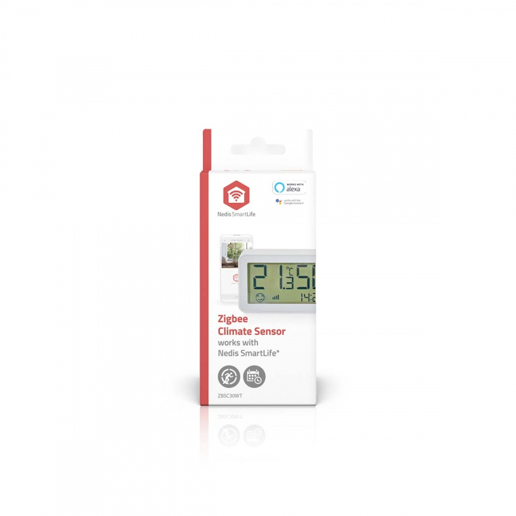 Nedis SmartLife Klimasensor | Zigbee 3.0 | Batteri drevet | Android™ / IOS | Hvit Nedis SmartLife Klimasensor | Zigbee 3.0 | Batteri drevet | Android™ / IOS | Hvit