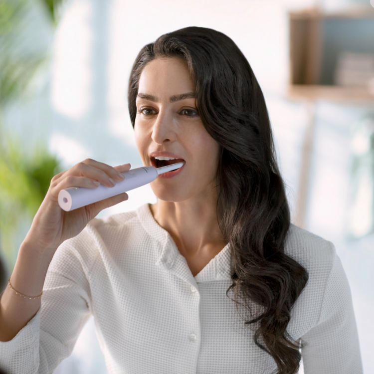 Philips Elektrisk tannbørste rosa + reiseveske HX3673/11