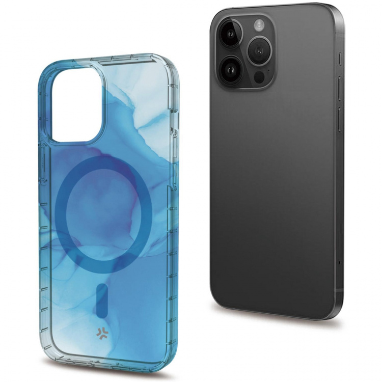 Celly Magshades TPU-deksel MagSafe iPhone 15 Pro Blå