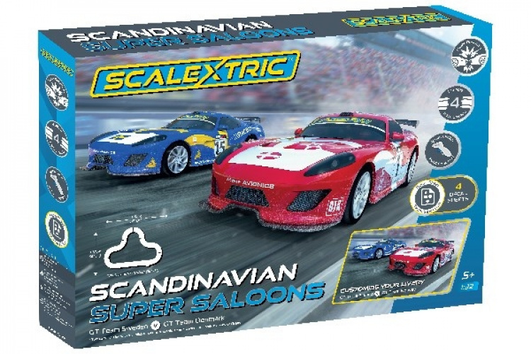 Scalextric Sett med skandinaviske supersalonger