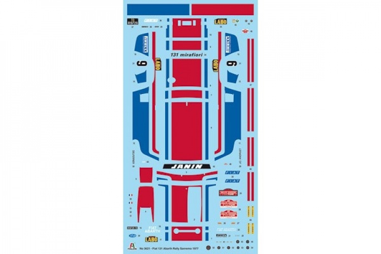 Italeri 1:24 Fiat 131 Abarth 1977 San Remo Rally-vinner