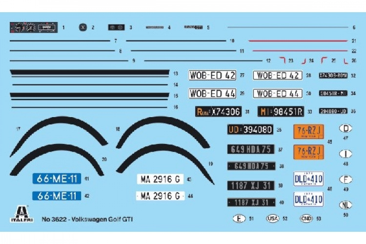 Italeri 1:24 VW Golf GTI First Series (1976) Italeri 1:24 VW Golf GTI First Series (1976)