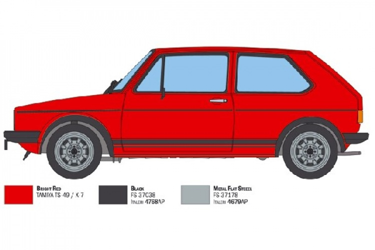 Italeri 1:24 VW Golf GTI First Series (1976) Italeri 1:24 VW Golf GTI First Series (1976)