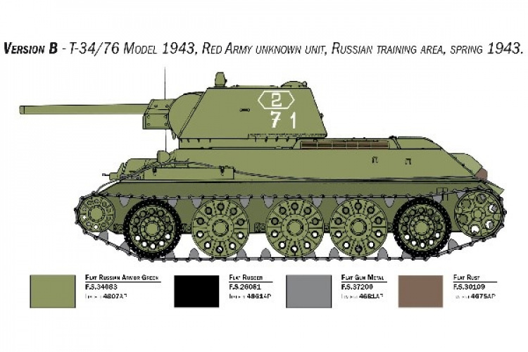 Italeri 1:35 T-34/76 Modell 1943 (premiumutgave)