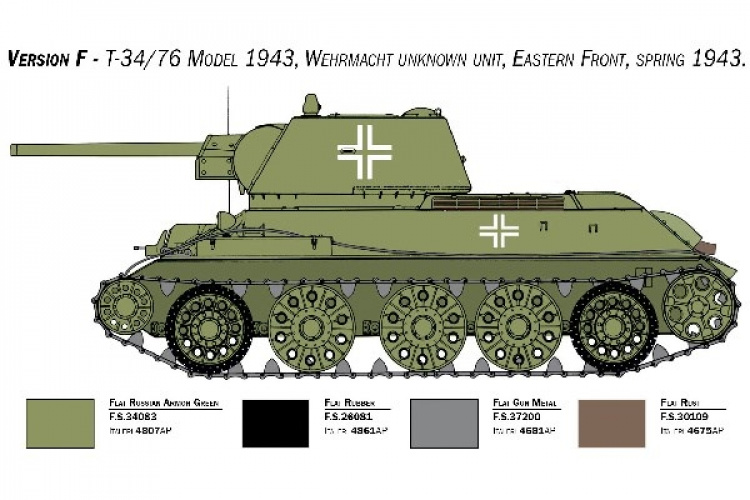 Italeri 1:35 T-34/76 Modell 1943 (premiumutgave)