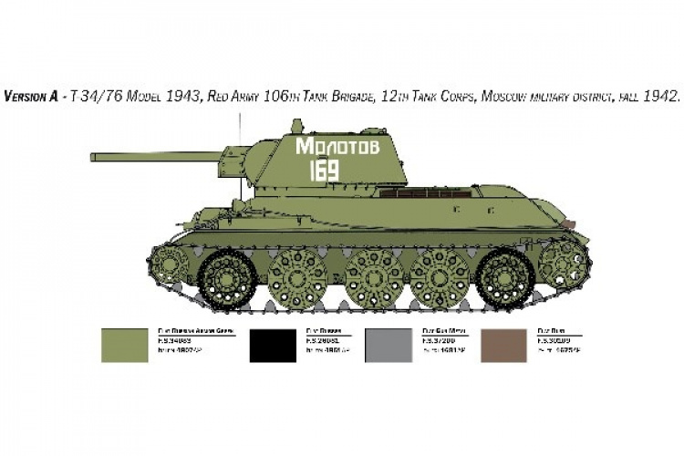Italeri 1:35 T-34/76 Modell 1943 (premiumutgave)