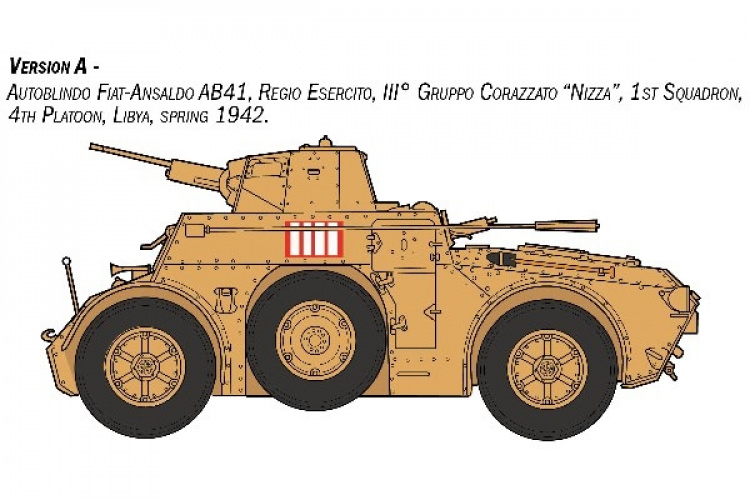 Italeri 1:35 AB 41 med Bersaglieri italiensk infanteri Italeri 1:35 AB 41 med Bersaglieri italiensk infanteri