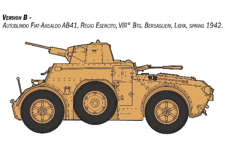 Italeri 1:35 AB 41 med Bersaglieri italiensk infanteri Italeri 1:35 AB 41 med Bersaglieri italiensk infanteri