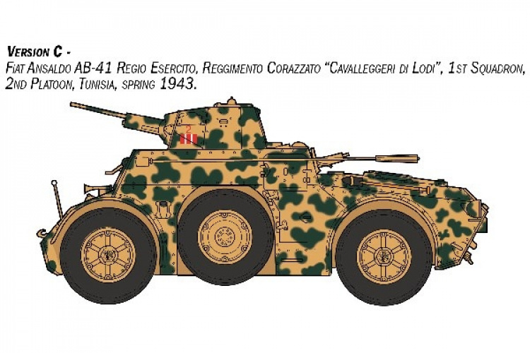 Italeri 1:35 AB 41 med Bersaglieri italiensk infanteri Italeri 1:35 AB 41 med Bersaglieri italiensk infanteri