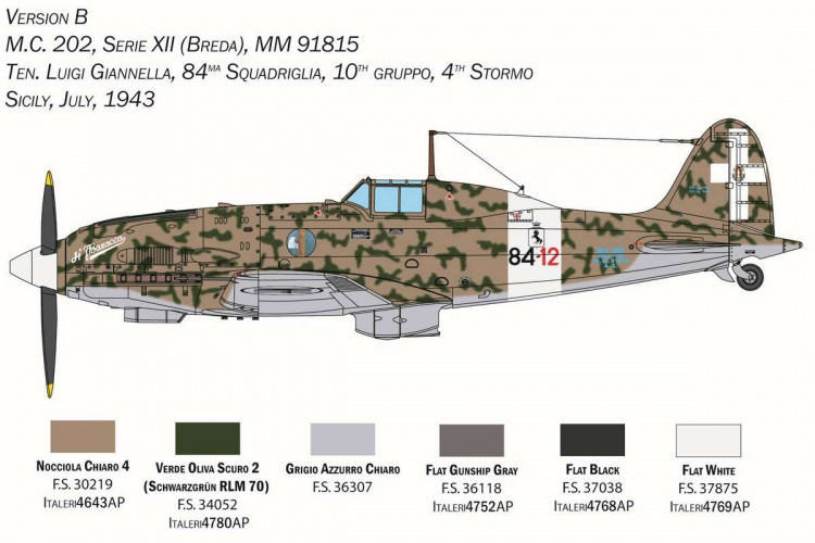 Italeri 1:32 Macchi M.C. 202 \'Folgore\' Italeri 1:32 Macchi M.C. 202 \'Folgore\'