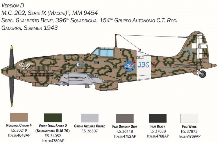 Italeri 1:32 Macchi M.C. 202 \'Folgore\' Italeri 1:32 Macchi M.C. 202 \'Folgore\'