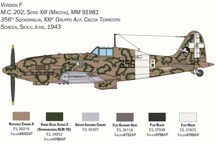 Italeri 1:32 Macchi M.C. 202 \'Folgore\' Italeri 1:32 Macchi M.C. 202 \'Folgore\'