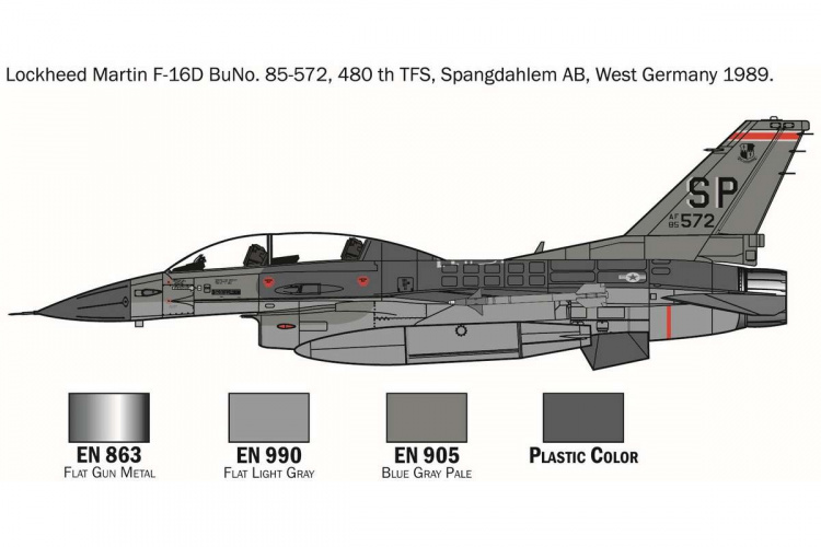 Italeri 1:72 Komplett modellsett F-16 C/D Night Falcon Italeri 1:72 Komplett modellsett F-16 C/D Night Falcon