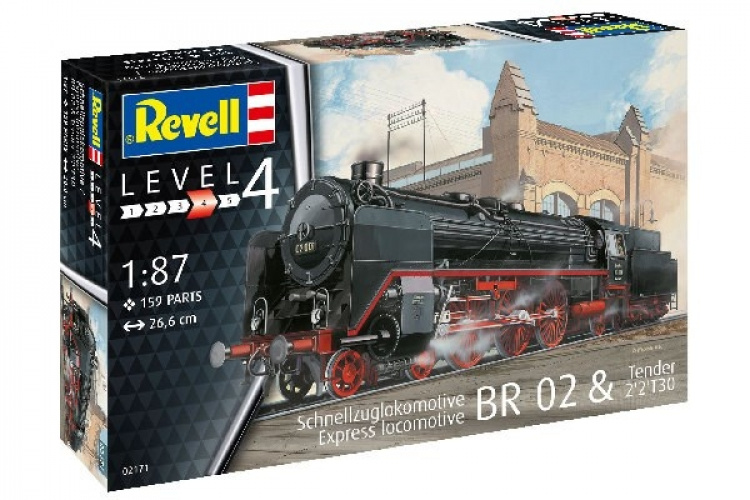 Revell Ekspresslokomotiv BR 02 & Tender 2\'2\'T30 Revell Ekspresslokomotiv BR 02 & Tender 2\'2\'T30