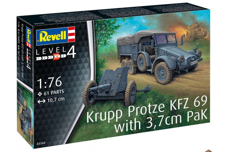 Revell Krupp Protze KFZ 69 med 3,7cm Pak 1:76 Revell Krupp Protze KFZ 69 med 3,7cm Pak 1:76