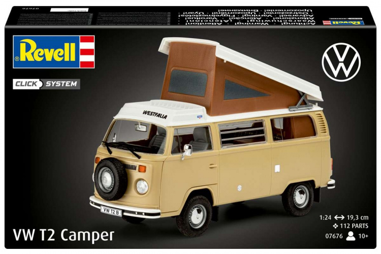 Revell 1:24 VW T2 Camper (easy click) modellsett