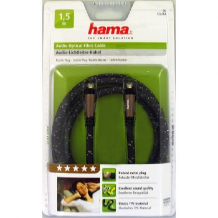 Hama optisk audiokabel 1,5m PC Hama optisk audiokabel 1,5m PC