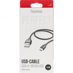 Hama Ladekabel USB-A til Micro-USB Svart 1,5m