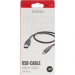 Hama Ladekabel USB-A til USB-C Svart 1,5m