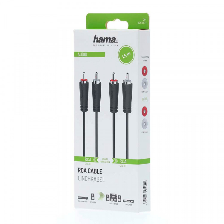 Hama Audiokabel 2 RCA - 2 RCA 1.5m