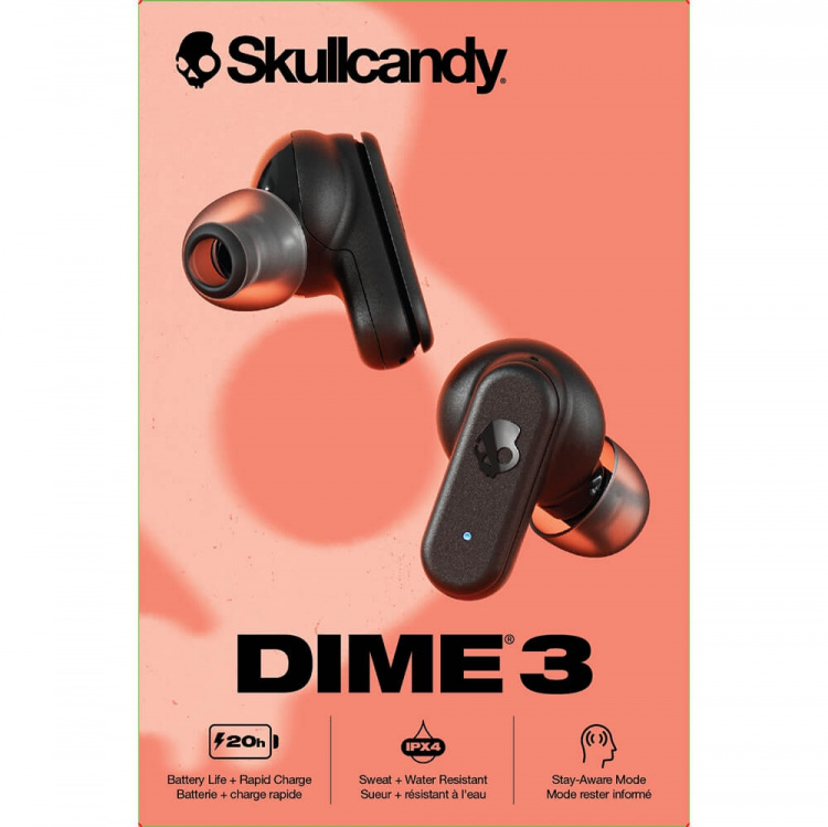 Skullcandy Hodetelefoner Dime 3 Trådløs TWS In-Ear Svart Skullcandy Hodetelefoner Dime 3 Trådløs TWS In-Ear Svart