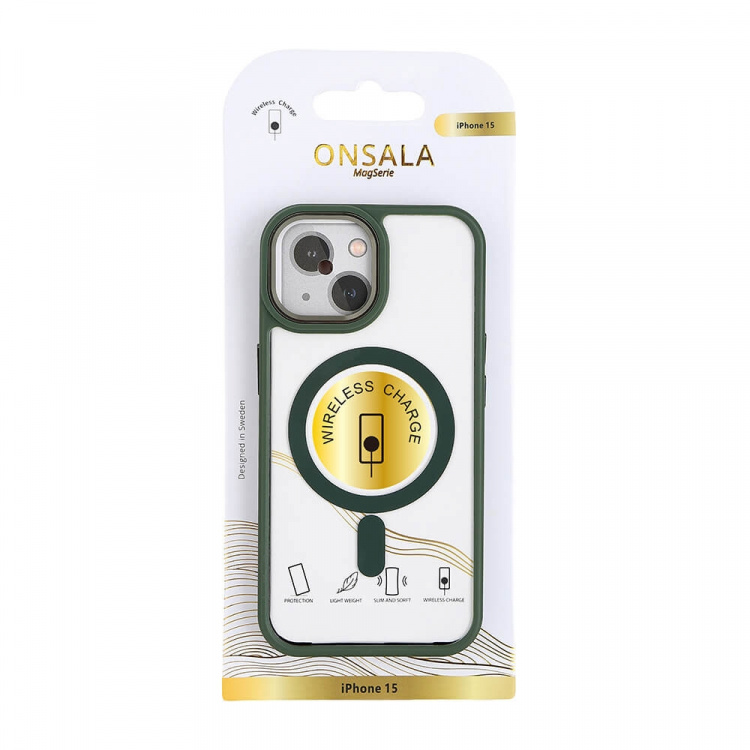 Onsala Mobildeksel Bumper MagSeries Green - iPhone 15 Onsala Mobildeksel Bumper MagSeries Green - iPhone 15