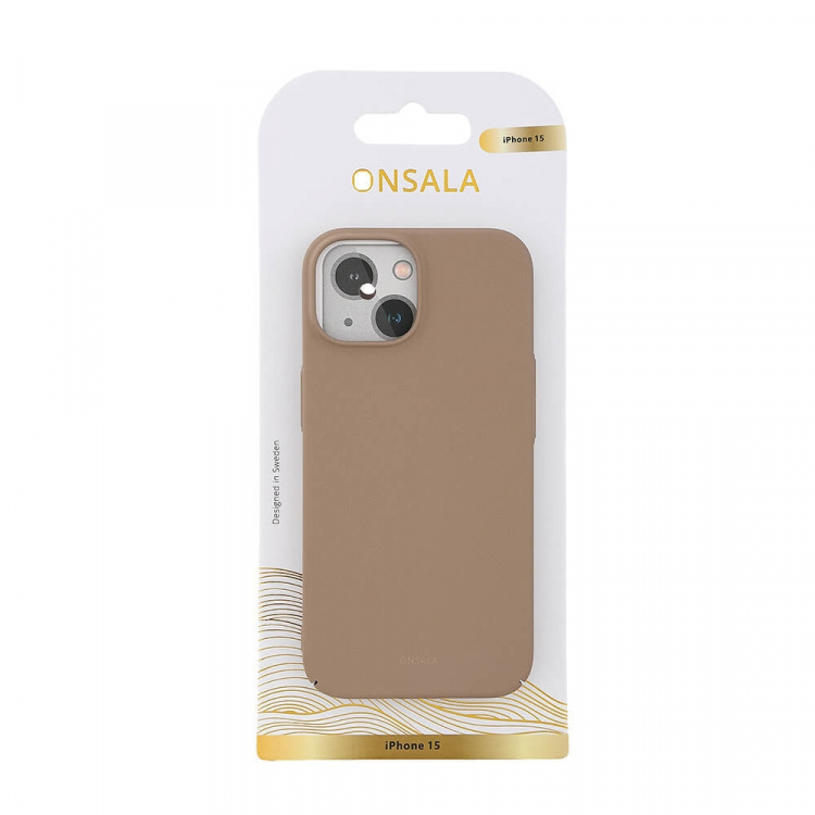 Onsala Mobildeksel Ultraslim Sand Burst Beige - iPhone 15