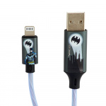 BATMAN USB A til Lightning Light-Up 1.2m MFI Bat Logo