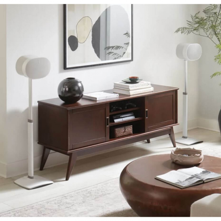 SANUS Gulvstativ Justerbart for Sonos ERA 300 Par Hvit