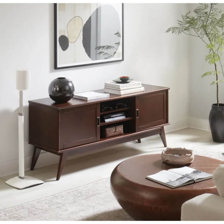 SANUS Gulvstativ Justerbart for Sonos ERA 100 Singel Hvit