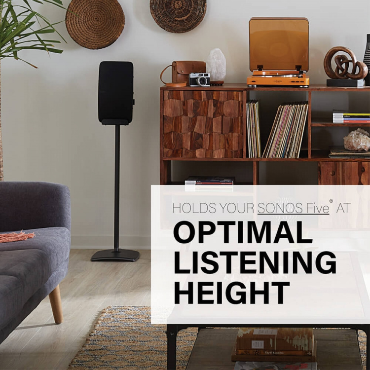 SANUS Gulvstativ for Sonos Play:5 Svart SANUS Gulvstativ for Sonos Play:5 Svart