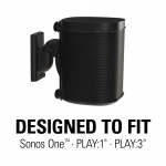 SANUS Veggfester for Sonos One SL Play:1 Play:3 Par Svart