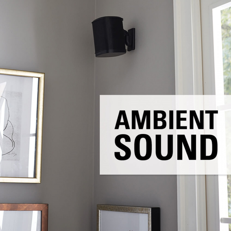 SANUS Veggfester for Sonos One SL Play:1 Play:3 Par Svart