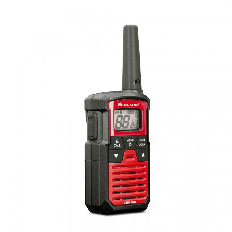 Midland Walkie Talkie XT10 Pro Svart/Rød