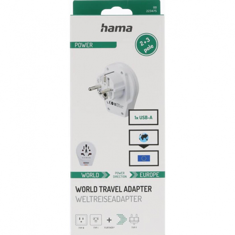 Hama Reiseadapter Verden WORLD-EU
