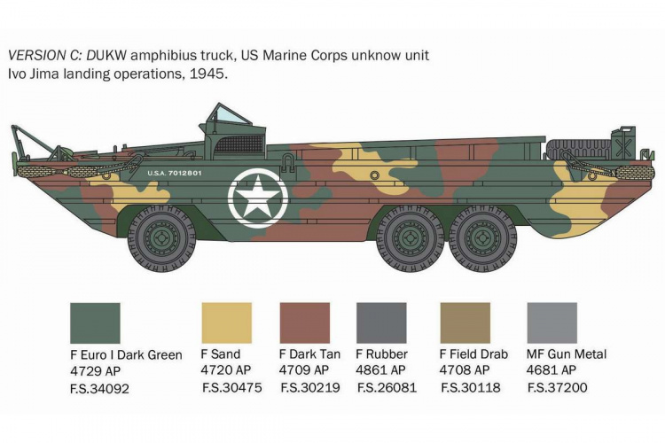 Italeri 1:35 DUKW amfibielastebil Italeri 1:35 DUKW amfibielastebil
