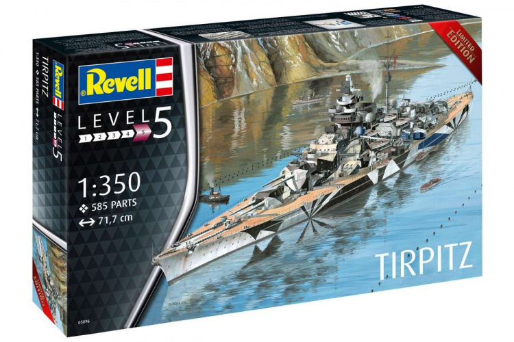 Revell Tysk slagskip fra andre verdenskrig Tirpitz 1:350 Revell Tysk slagskip fra andre verdenskrig Tirpitz 1:350