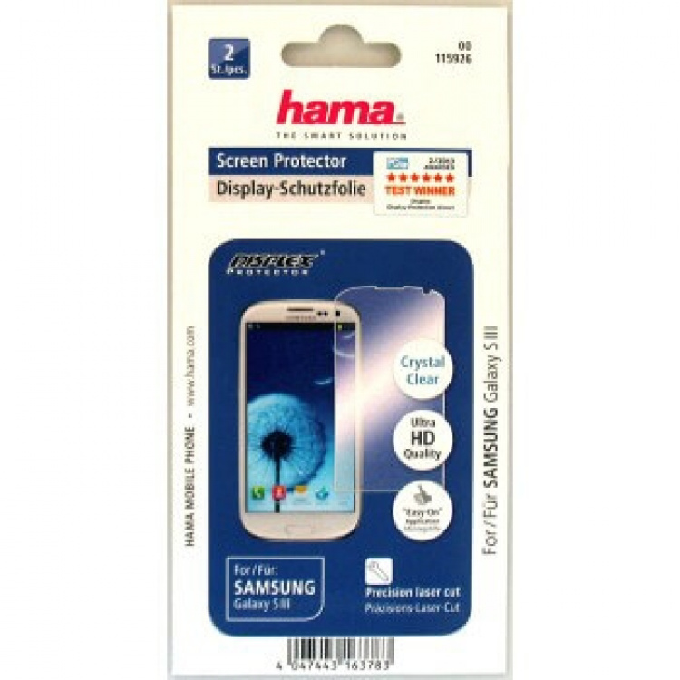 Hama Samsung S3 skjermbeskytt 2 pack Hama Samsung S3 skjermbeskytt 2 pack