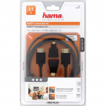 Hama Kabel HDMI Ethernet 1,5m Svart Inkl HDMI Adapter Hama Kabel HDMI Ethernet 1,5m Svart Inkl HDMI Adapter