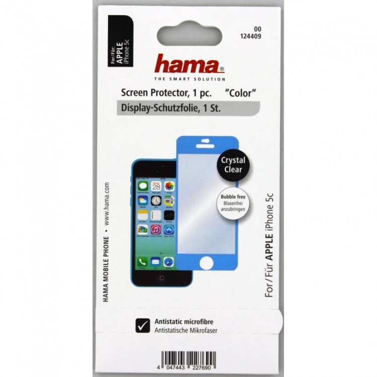 Hama iPhone5C skjermbeskytt Blå 1-pack Hama iPhone5C skjermbeskytt Blå 1-pack