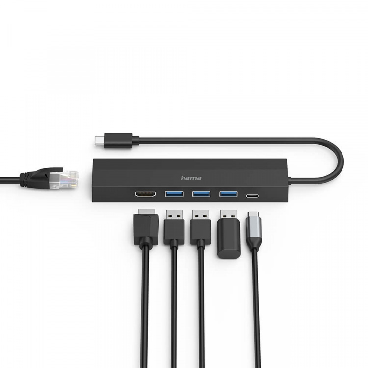 Hama USB-C Multiport Adapter 6 Porter Hama USB-C Multiport Adapter 6 Porter
