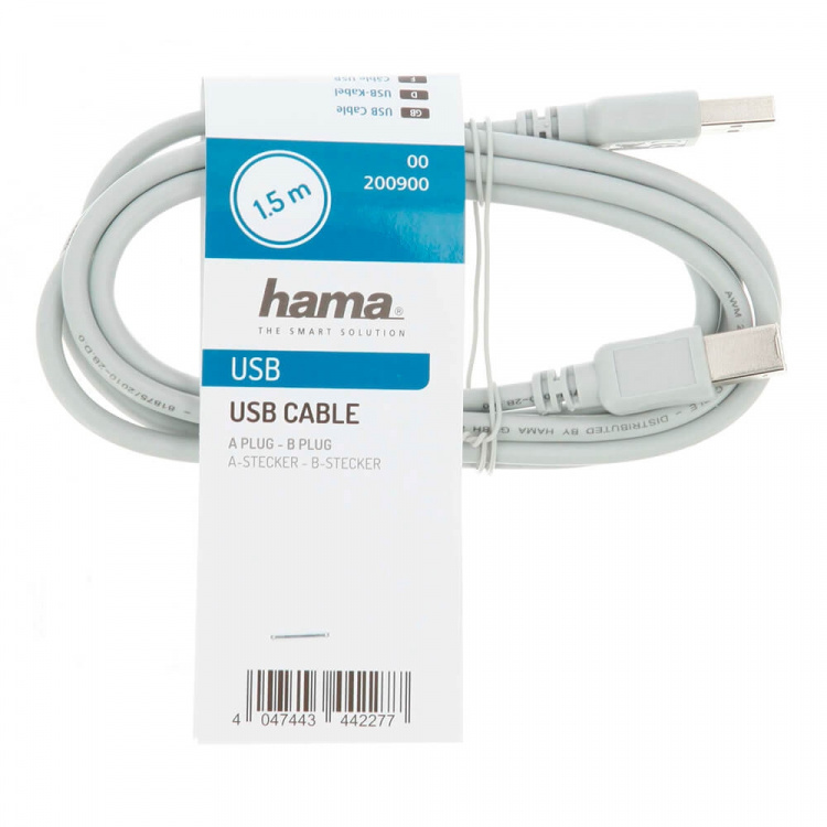 Hama USB-kabel 2.0 Grå 1,5m 25-pak Hama USB-kabel 2.0 Grå 1,5m 25-pak