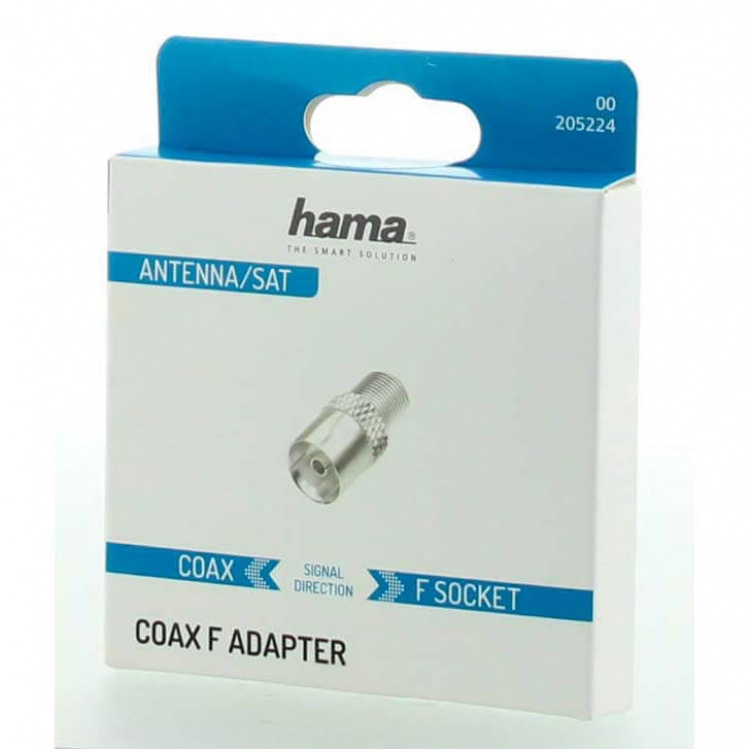 Hama SAT-mottaker Adapter F-uttak Hunn - Coax Hunn