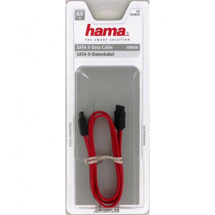 Hama Kabel Intern SATA II Röd 0.6m