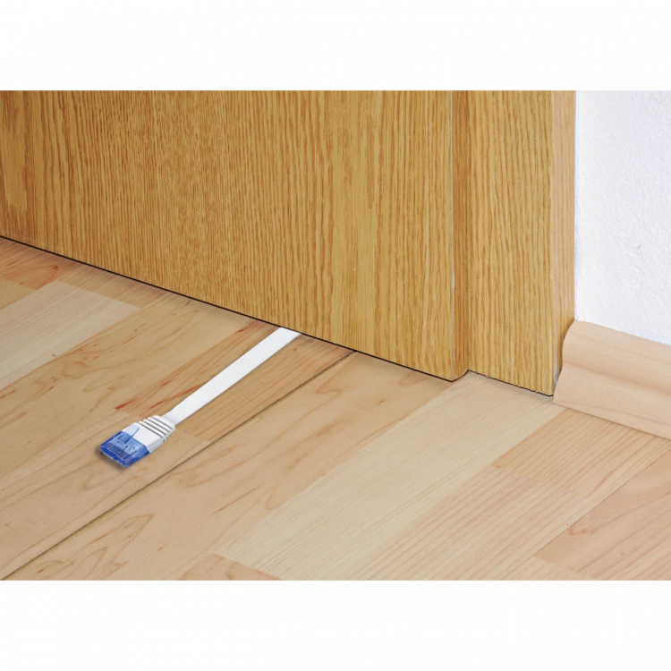 Hama Nettverkskabel CAT6 UTP Flat Hvit 5m Hama Nettverkskabel CAT6 UTP Flat Hvit 5m