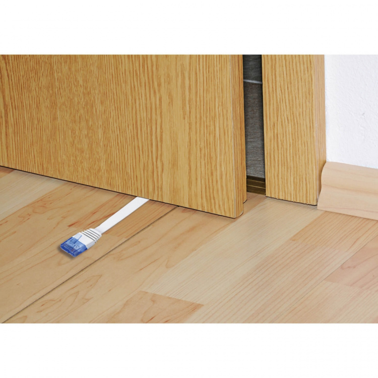 Hama Nettverkskabel CAT6 UTP Flat Hvit 10m Hama Nettverkskabel CAT6 UTP Flat Hvit 10m