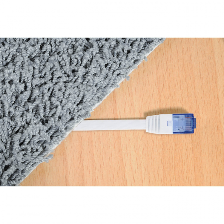 Hama Nettverkskabel CAT6 UTP Flat Hvit 10m Hama Nettverkskabel CAT6 UTP Flat Hvit 10m