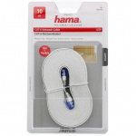 Hama Nettverkskabel CAT6 UTP Flat Hvit 10m Hama Nettverkskabel CAT6 UTP Flat Hvit 10m
