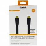 Hama Kabel HDMI Ethernet Platt Svart 1.5m Hama Kabel HDMI Ethernet Platt Svart 1.5m