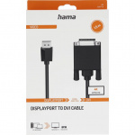 Hama DisplayPort til DVI-kabel Ultra-HD 4K Svart 1.5m